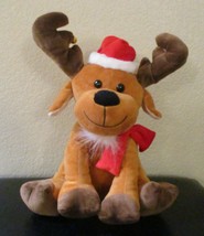 Animated Musical Moose by Ganz Jingle Bells 14&quot; - £26.50 GBP