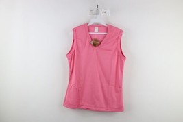 Deadstock Vtg 70s Streetwear Womens Large Blank Knit Tank Top T-Shirt Pink USA - £27.06 GBP