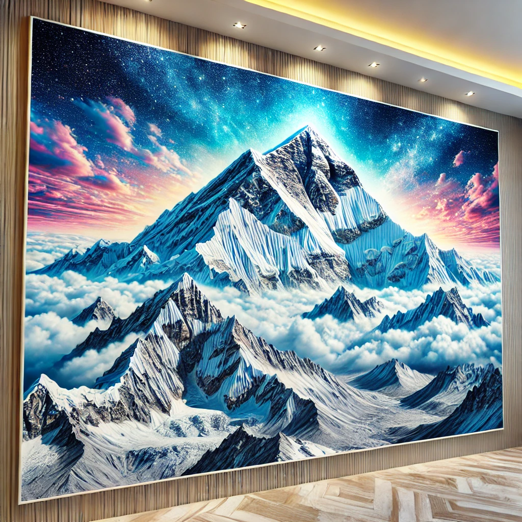 5D Wall Art Painting of Mount Everest – Ultra-Realistic &amp; Immersive - $13.99
