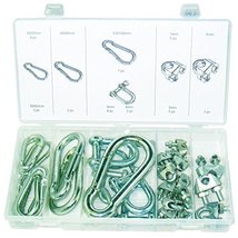 Swordfish 31261-30pc Carabiner, D-shackle &amp; Wire Rope Clip Assortment - £17.77 GBP