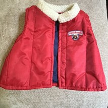 Teddy Ruxpin Hiking Vest Red Fleece Collar Adventure Outfit Worlds Of Wonder - £6.72 GBP