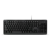 iRiver Korean English USB Wired Keyboard Membrane with Cover Protector (Black)