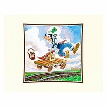 Theme Park Disney Artist Print Randy Noble Goofy On A Handcar - £100.98 GBP