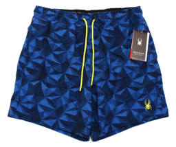 Spyder Swim Blue Printed Swim Shorts Brief Lined Swim Trunks Men&#39;s XXL - £42.80 GBP