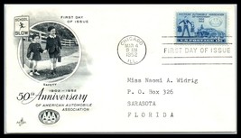 1952 US FDC Cover - Chicago, Illinois - 50th Anniversary AAA C11 - £2.22 GBP