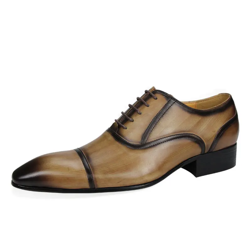 Men Leather Shoes Factory Custom Made Italian Designer Dress Shoe Wedding Party  - $204.67