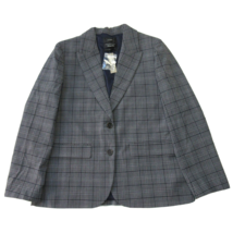 NWT J.Crew Sommerset Blazer in Heather Grey Plaid Italian Wool Jacket 6 - £112.64 GBP