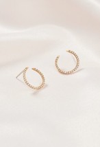 Stella & Dot Delicate Bypass Huggie Earrings, orig box - $31.68