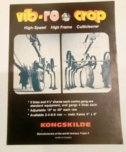 TRIPLE K VIB-RO-CROP CULTIVATOR DEALERS BROCHURE KONGSKILDE VINTAGE 1975... - £16.09 GBP