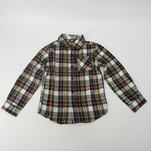 Levi&#39;s Boys Button Up Rifle Green Flannel Shirt Small 6/7 NWT $40 - £11.85 GBP