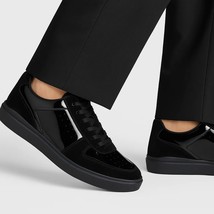 Belvedere Men's Formal Sneaker Edmound Black Velvet Patent Leather image 3