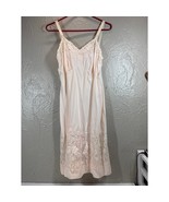 Vintage Slip Dress Pink Blush Womens Beautiful Lace Work Size XS - $1,025.32 MXN