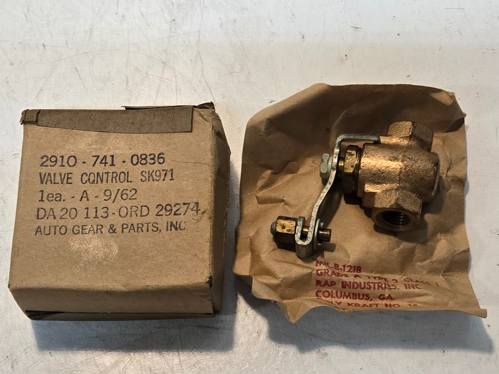 Auto Gear &amp; Parts Valve Control SK971 | 2910-741-0836 | DA20 113-ORD 29274 - $39.99