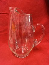 Vintage Large CRISA Clear Glass Handblown Pitcher Excellent - £11.63 GBP