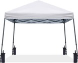 White, 10 X 10 Ft Base / 8 X 8 Ft Top Stable Pop-Up Outdoor Canopy Tent By - $119.94