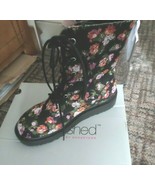 Unleashed by Rocketdog Floral Fabric Lace Up Boot NIB Size 8M - £39.45 GBP