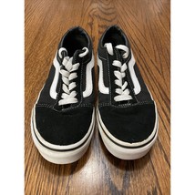 Vans Unisex Kids Old Skool 751505 Low Top Black White Skate Shoes Sz 1.5 Youth - £15.71 GBP