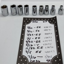 Craftsman Tools USA 9 pc SAE 1/4&#39;&#39; Drive Shallow 6 point Socket Set 3/16... - $16.98