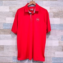 Under Armour Star Logo Performance Polo Shirt Red Golf HeatGear Loose Me... - $49.49