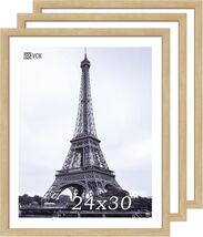 VCK 24x30 Oak Wood Frame for Poster &amp; Picture Natural Solid Wood Set of 2 - $47.49