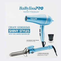 BaBylissPRO Nano Titanium Lightweight Ionic Hair Dryer & 1" Spring Curling Iron  image 3