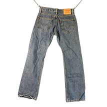 Levis Womens Size 29 30 Straight Fit Jeans Medium Wash Blue Denim - $21.77