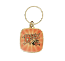 1990s Chicago Bulls Keyring Key Ring Brass and Enamel 1.5 Inches - $7.99