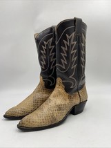 VTG Hyer 5784 Cowboy Exotic Snake Boots Mens Size 7.5D Pointed Toe Western - $213.74