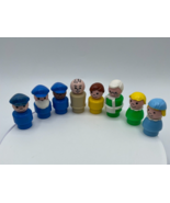 Vintage Lot of 8 Fisher Price Little People Figures Sesame Street Airpor... - £22.41 GBP