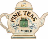 Fine Teas Tea Pot Advertising Metal Sign - $69.25