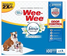 Four Paws Wee Wee Odor Control Pads with Fabreeze Freshness - 100 count - £68.26 GBP