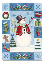 Buttondown Snowman Toland Art Banner - $24.00