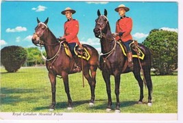 Canada Postcard RCMP Royal Canadian Mounted Police Two On Horse - $2.96