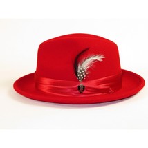 Men Bruno Capelo Hat Australian Wool soft Crushable Fedora Giovani Un105 Red image 2