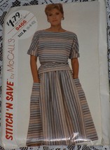 McCall&#39;s Stitch &#39;N Save Pattern 9466 Misses&#39; Pullover Top &amp; Skirt Sizes 6-8-10  - £6.14 GBP