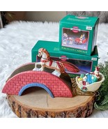 Vintage Memories Collection Porcelain Bridge &amp; Horse Carriage Village Ac... - $513.60 MXN