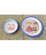 Citrus Grove Whimsical Princess And Castle Toddler Melamine Plate Bowl Set - £5.44 GBP