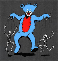 Grateful Dead Car Window Tour Sticker/Decal - Grateful Dead Bear with Skeleton - £6.17 GBP