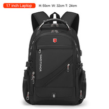 2022 Waterproof 17 Inch Laptop Backpack Men USB Charging Travel Backpack Women O - £103.90 GBP
