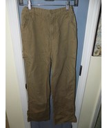 Faded Glory Dark Khaki Pants Size 16 Boy&#39;s (Adjustable Waist) - £14.32 GBP