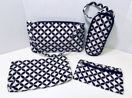 Diaper Bag 4 Piece Accessories Set Moroccan Print Purse Pouches &amp; Bottle... - £10.20 GBP