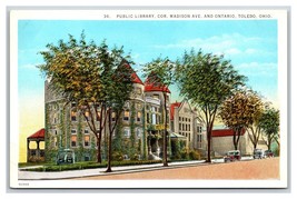 Public Library Building Madison Ave Toledo Ohio OH UNP WB Postcard H22 - £2.33 GBP