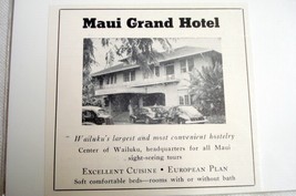 1950 Hawaii Ad Maui Grand Hotel, Wailuku, Hawaii - £6.38 GBP