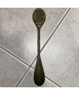 Solid Brass &quot;Tennis Racket&quot; atop a Solid Brass Shoe Horn - £3.98 GBP