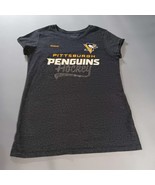 Pittsburgh Penguins Hockey Women&#39;s T-Shirt Heather Gray Size XL NHL - $363.73 MXN
