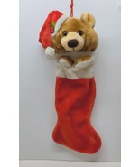 Vintage Smithy Bear Christmas Stocking Plush 3D Teddy Bear Large 22” - $25.00