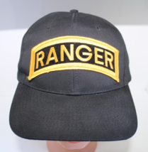 Men&#39;s Ranger Black Cap One Size Adjustable Snapback - $12.19