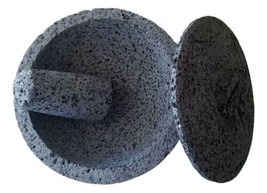 Molcajete With Lid Moderno mortar &amp; Pestle Salsas &amp; Spices Mexico Handmade New - £62.89 GBP