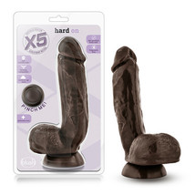 Blush X5 Hard On Realistic 8.5 in. Dildo with Balls &amp; Suction Cup Brown - £31.13 GBP