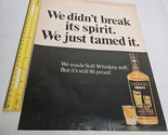 Calvert Extra Soft Whiskey We Didn&#39;t Break its Spirit Vintage Print Ad 1968 - $9.98